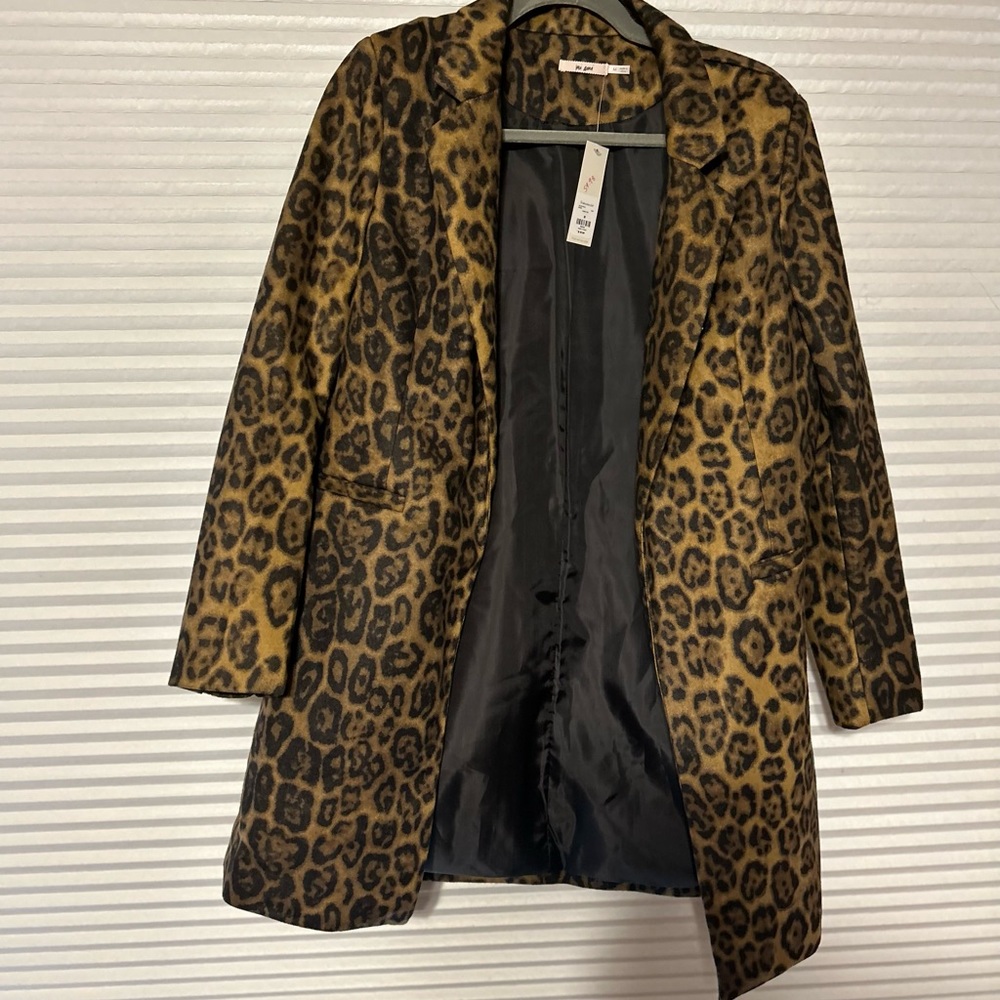 COPY - NWT Open Leopard Car Coat medium - Picture 2 of 5